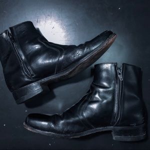 Florsheim Vintage Black Side Zip Boots Men’s 9A